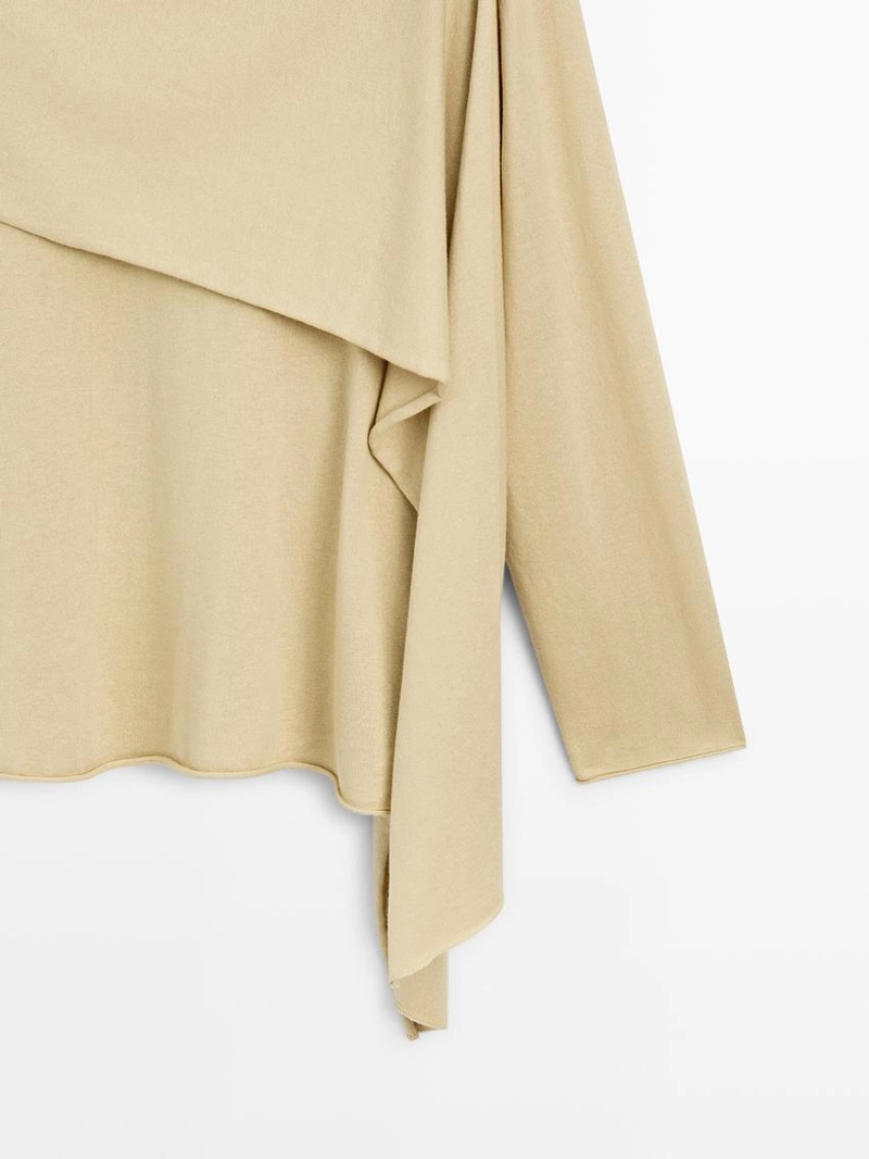 Трикотажный свитер с деталями шарфа