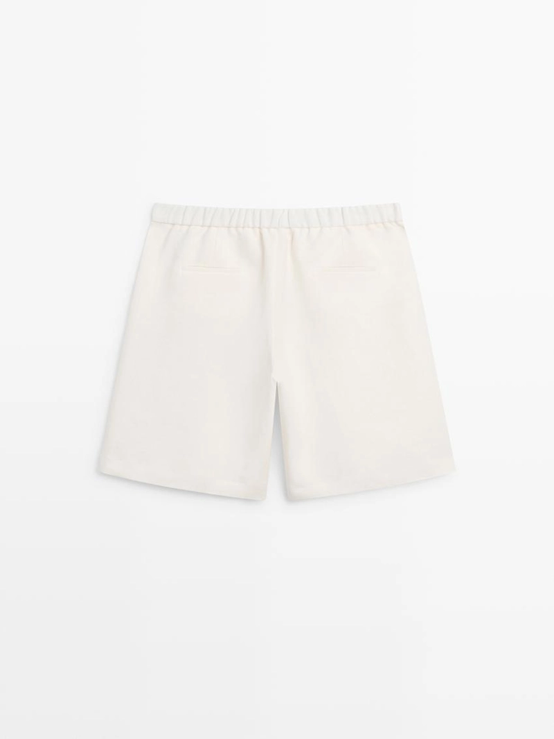 Длинные льняные бермуды