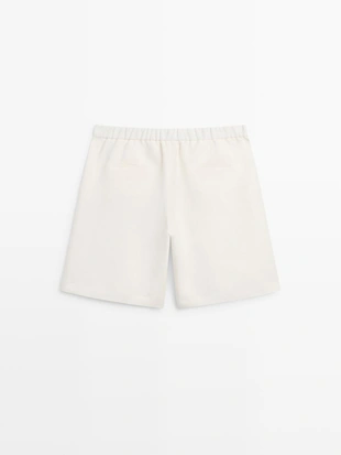 Длинные льняные бермуды- Заказать в России