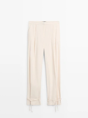 Купить Massimo Dutti Брюки свободного кроя с завышенной талией