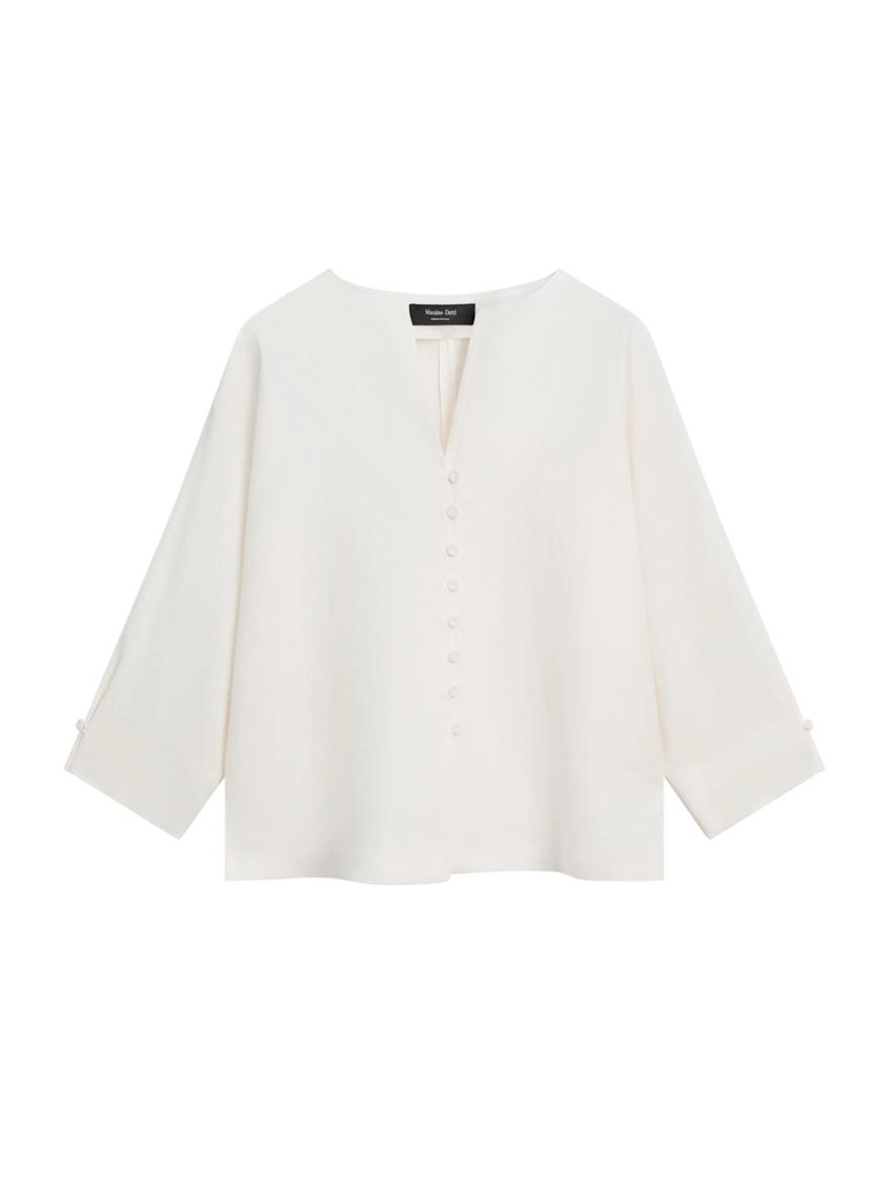 Пиджак из льна с деталями на пуговицах