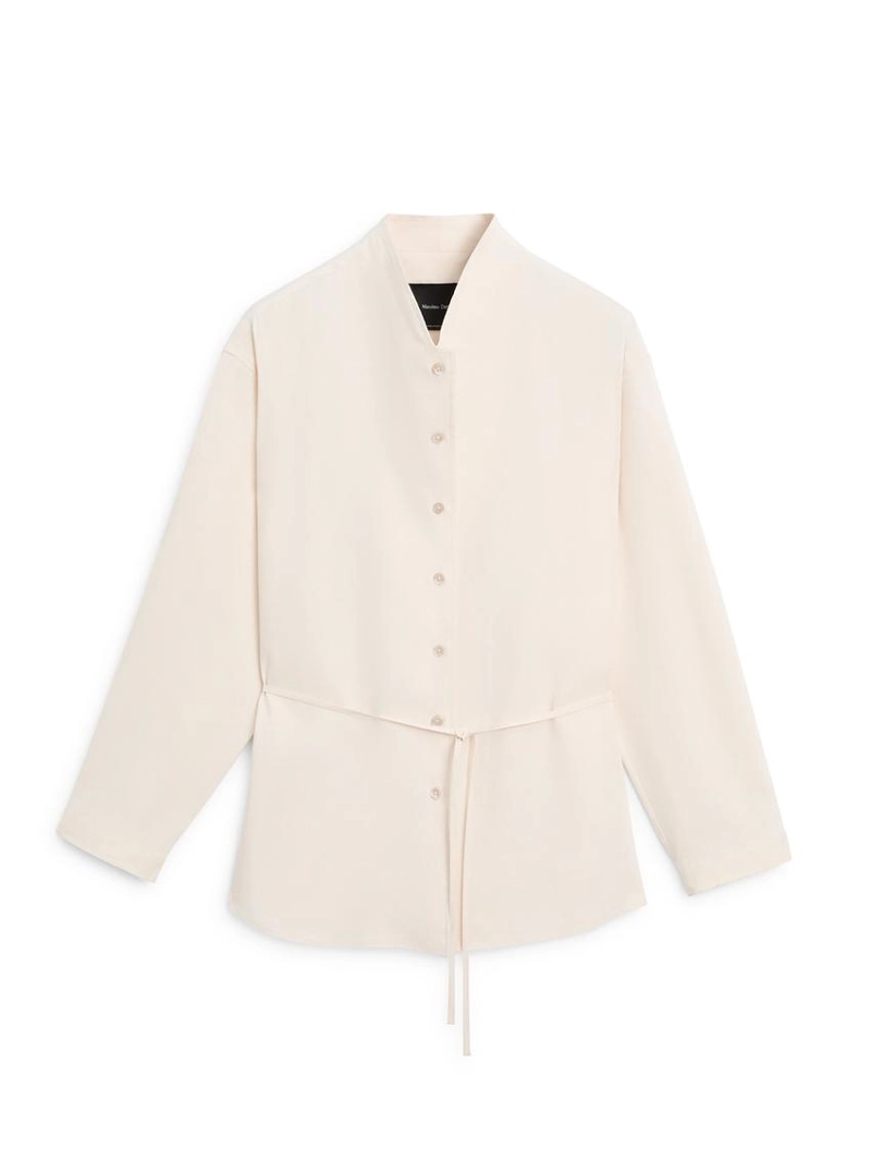 Потоковая рубашка с деталями воротника