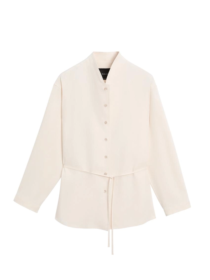 Потоковая рубашка с деталями воротника