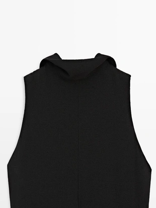 Платье миди с вырезом на шее и деталью банта- Заказать в России