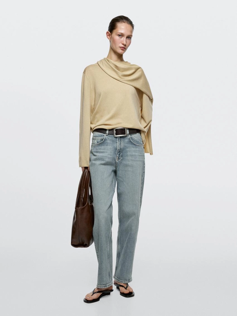 Джинсы прямого кроя средней посадки