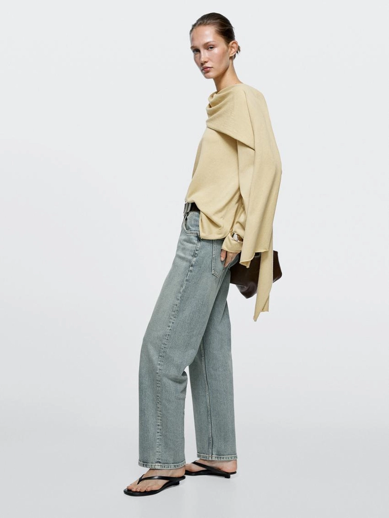 Джинсы прямого кроя средней посадки