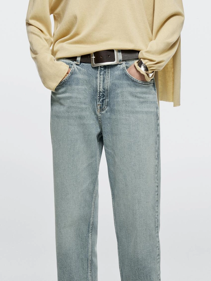 Джинсы прямого кроя средней посадки