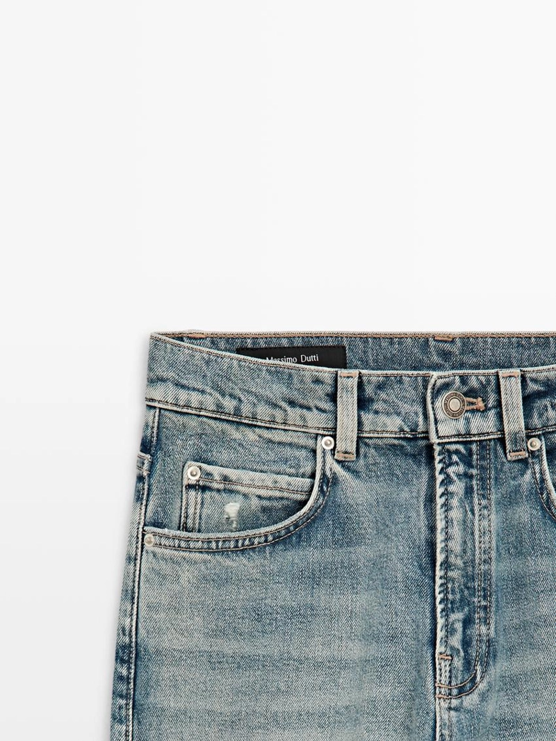 Джинсы прямого кроя средней посадки