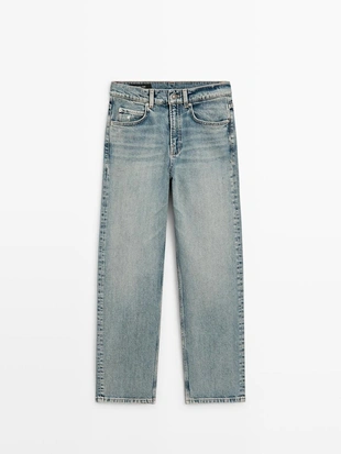 Light Blue|5050/950 - Massimo Dutti Джинсы прямого кроя средней посадки