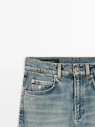 Джинсы прямого кроя средней посадки- Заказать в России