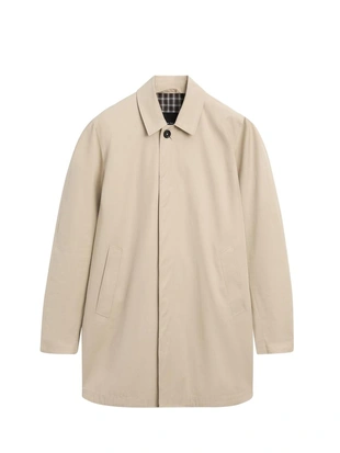 Пальто-тренч из хлопка с деталями внутри- Заказать в России