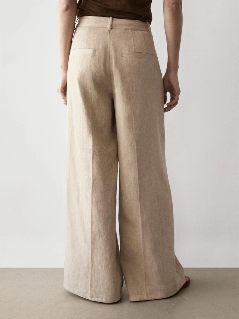 Брюки свободного покроя с высокой посадкой