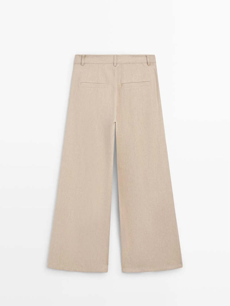 Брюки свободного покроя с высокой посадкой