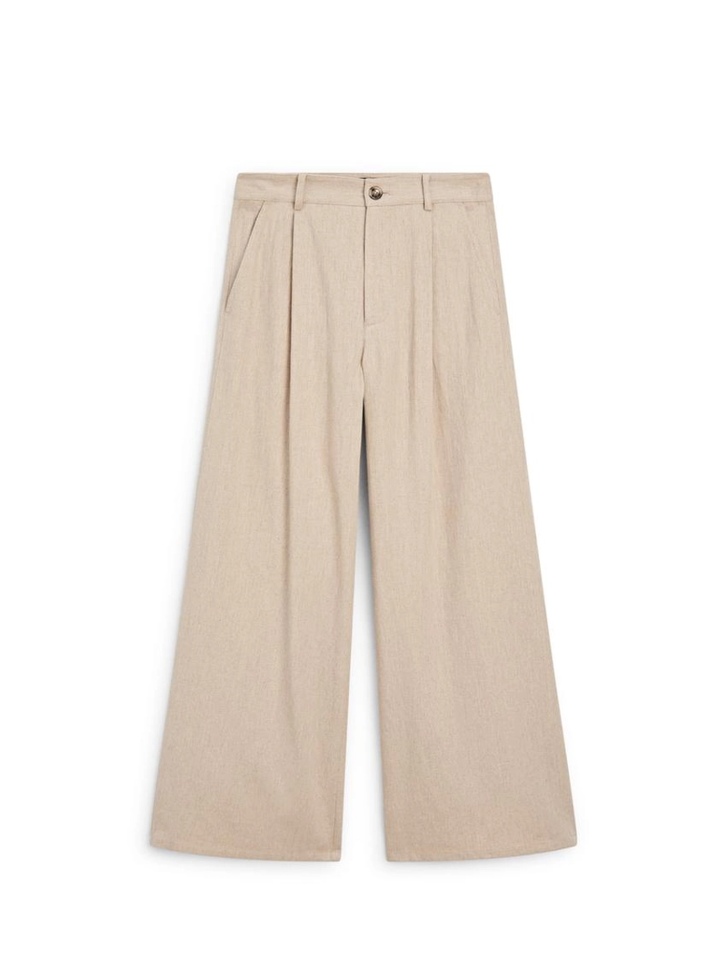 Брюки свободного покроя с высокой посадкой