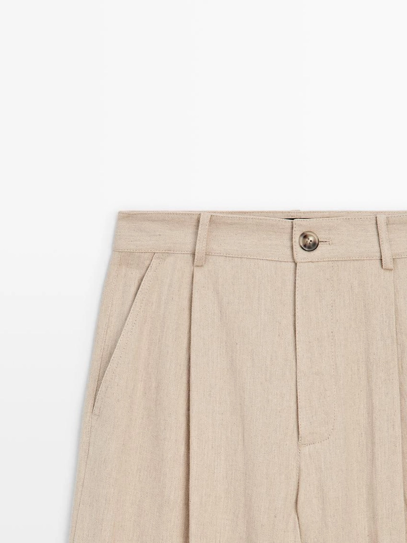 Брюки свободного покроя с высокой посадкой