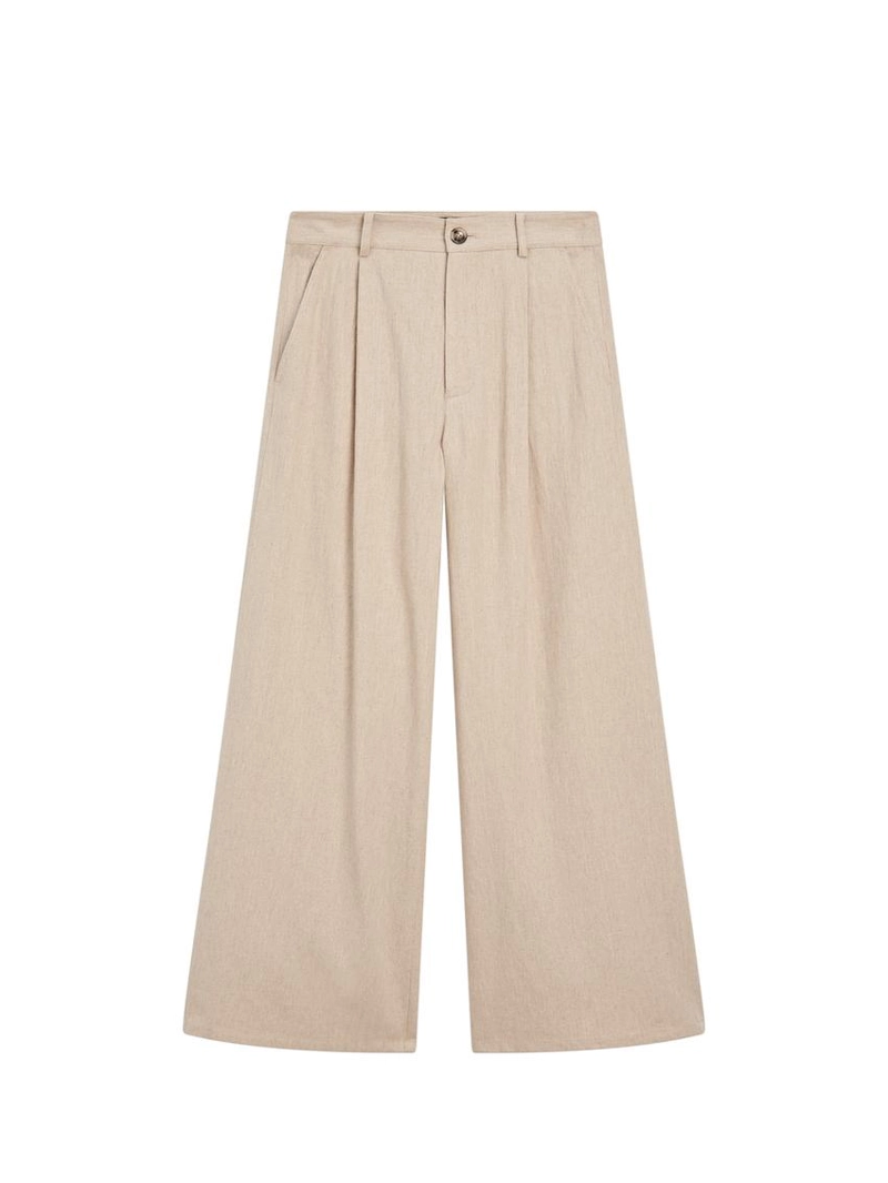 Брюки свободного покроя с высокой посадкой