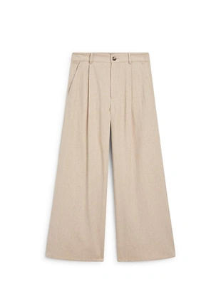 Брюки свободного покроя с высокой посадкой- Заказать в России