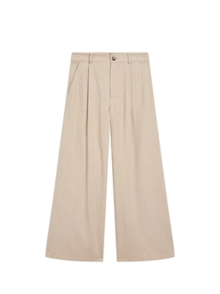 Брюки свободного покроя с высокой посадкой- Заказать в России