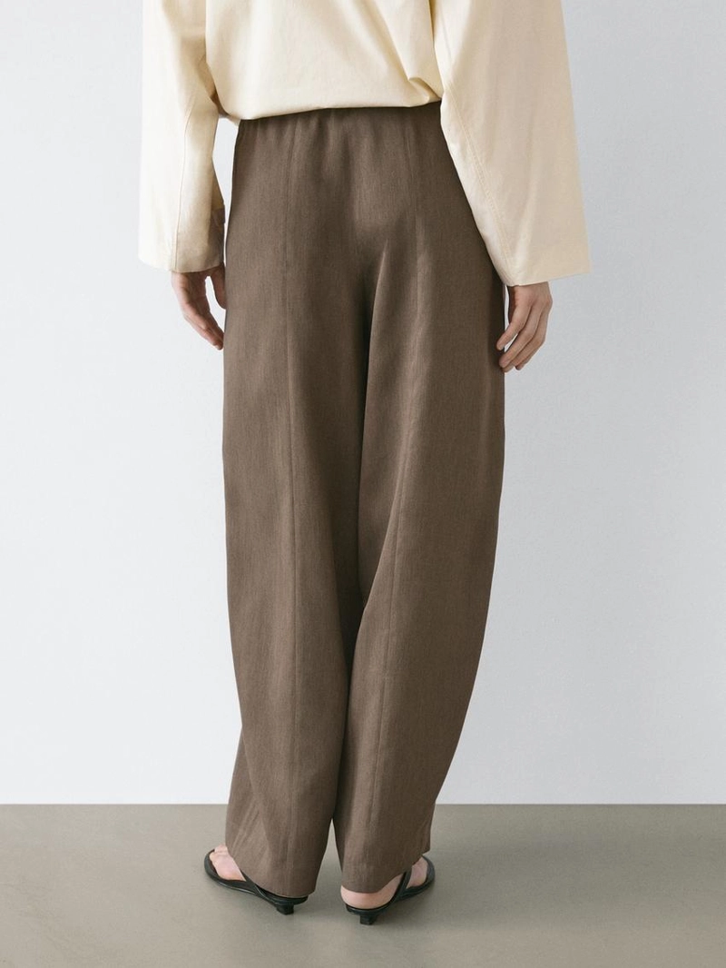 Брюки со свободной посадкой на резинке