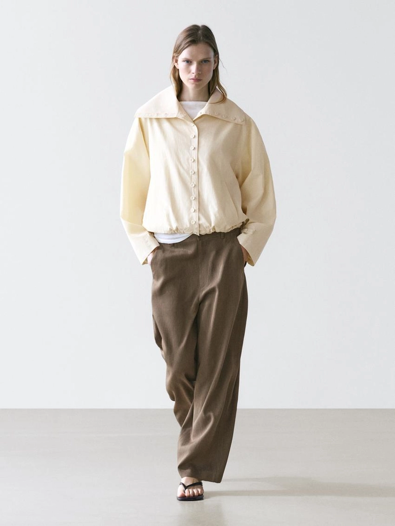 Брюки со свободной посадкой на резинке