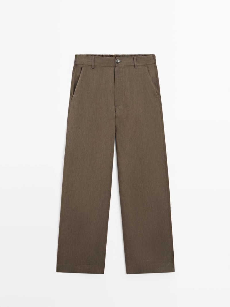 Брюки со свободной посадкой на резинке