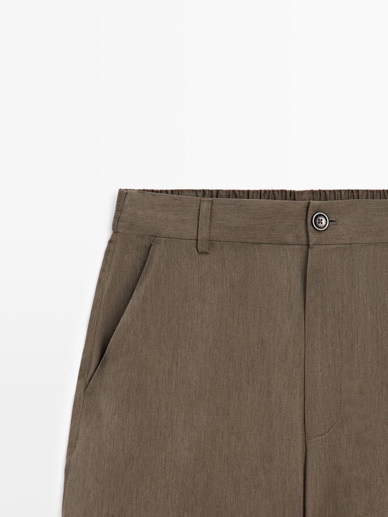 Брюки со свободной посадкой на резинке