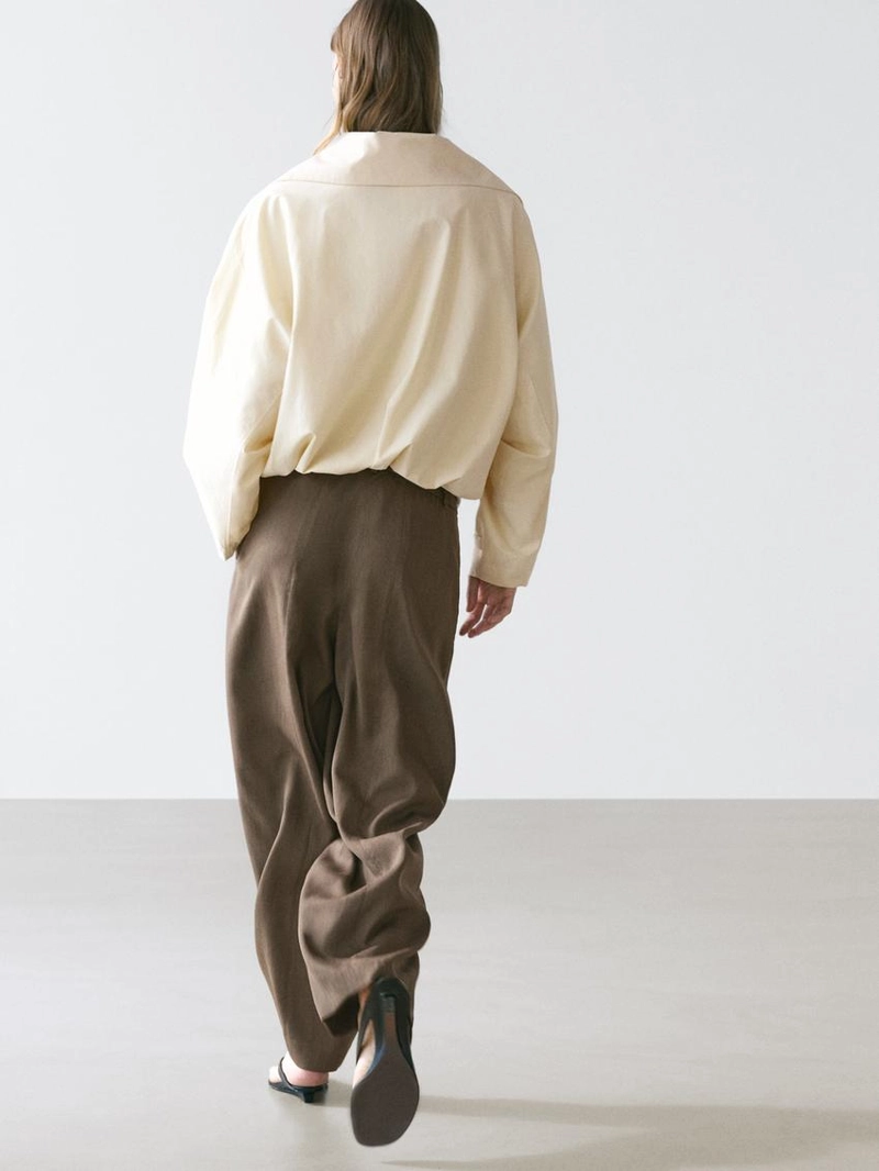 Брюки со свободной посадкой на резинке