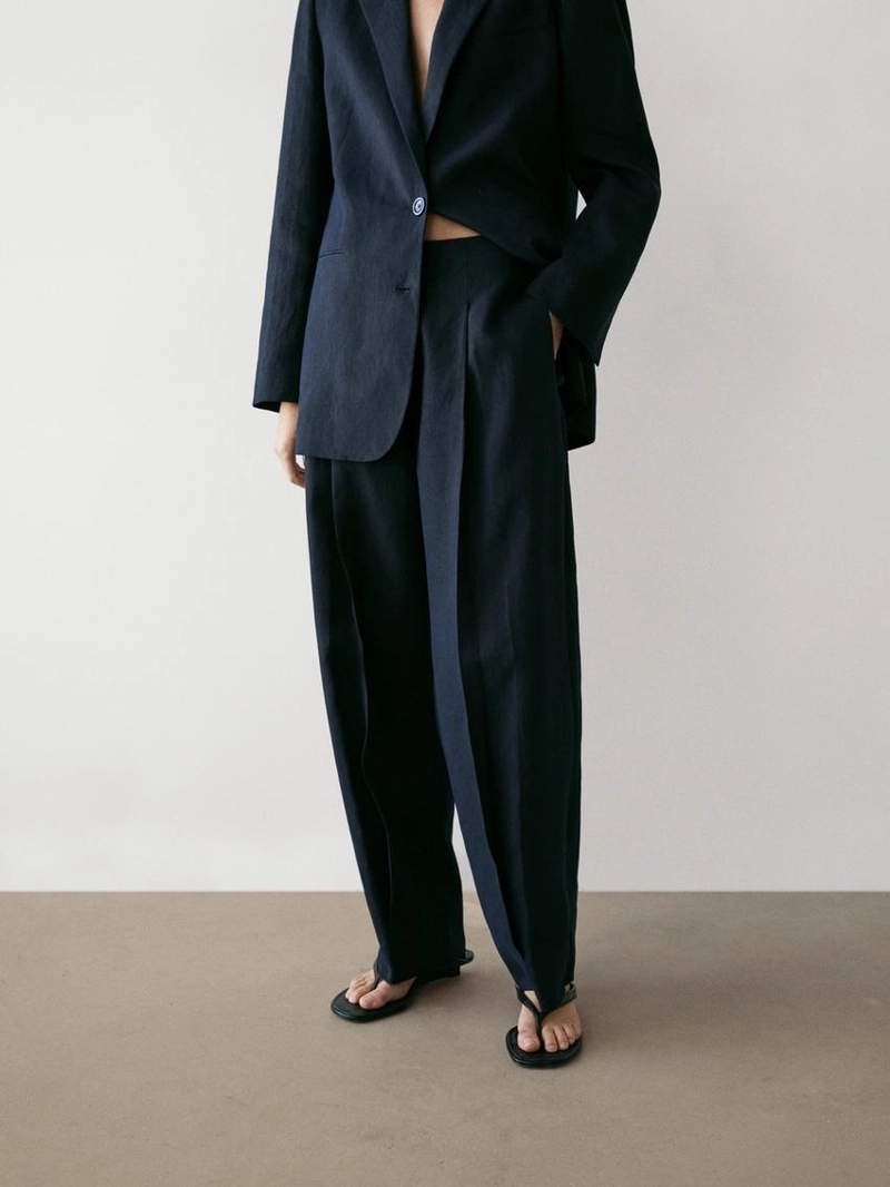 Льняные брюки для костюма