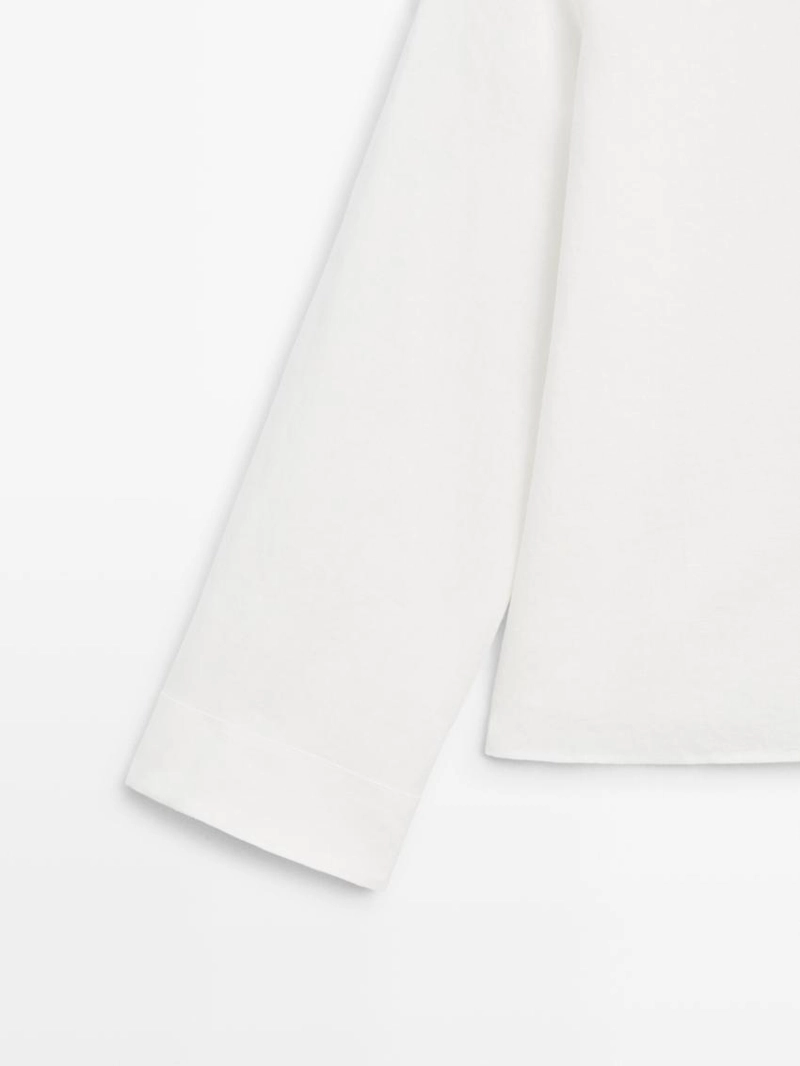 Рубашка с деталями на груди