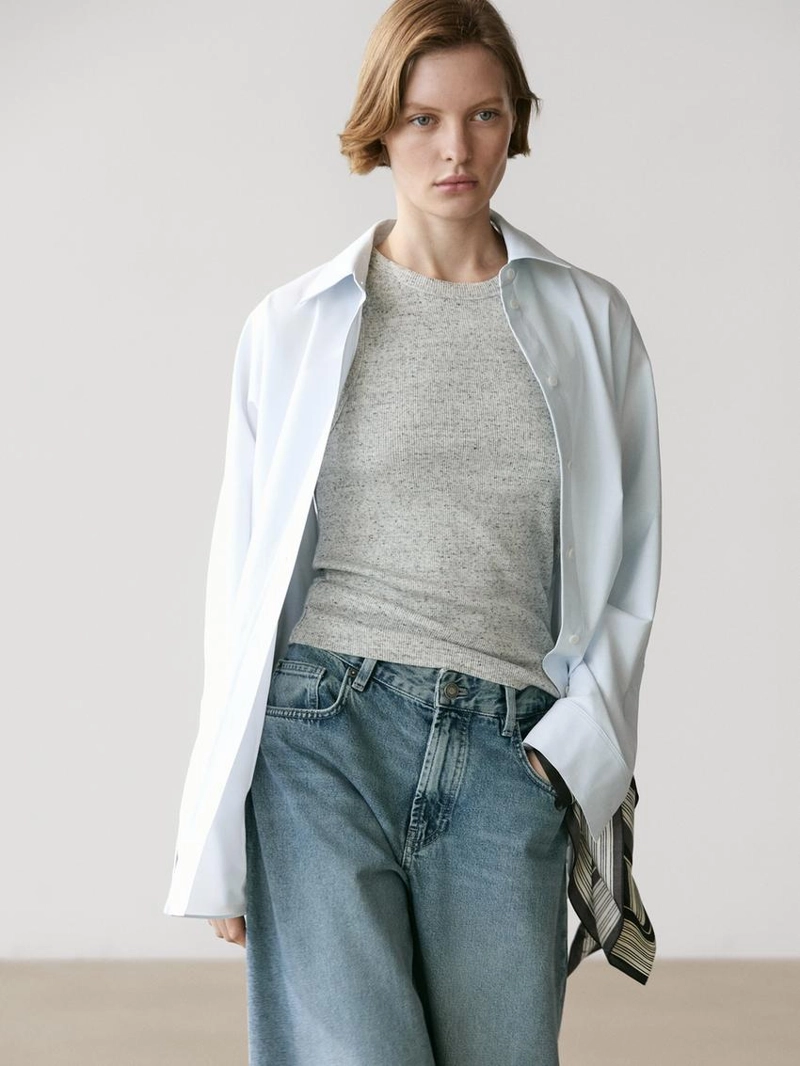 Рубашка из поплина и хлопковой смеси