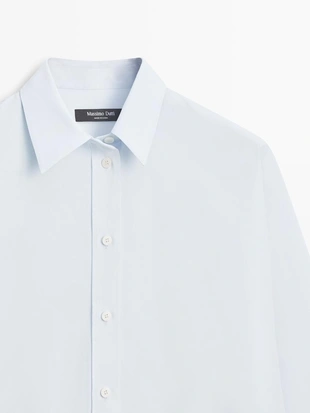 Рубашка из поплина и хлопковой смеси- Заказать в России