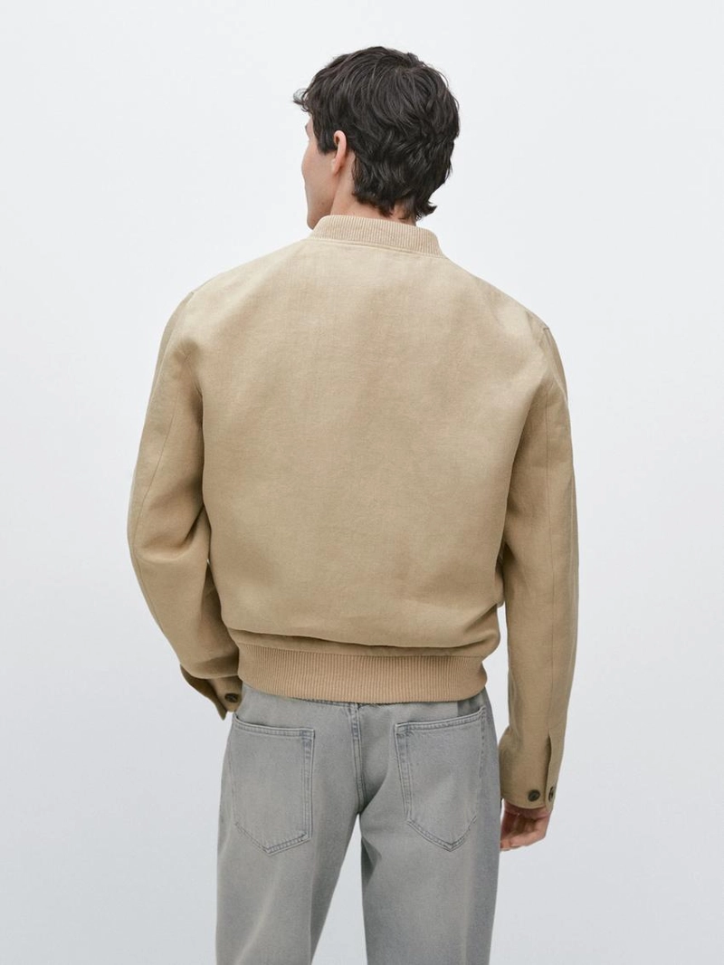 Куртка-бомбер из льна