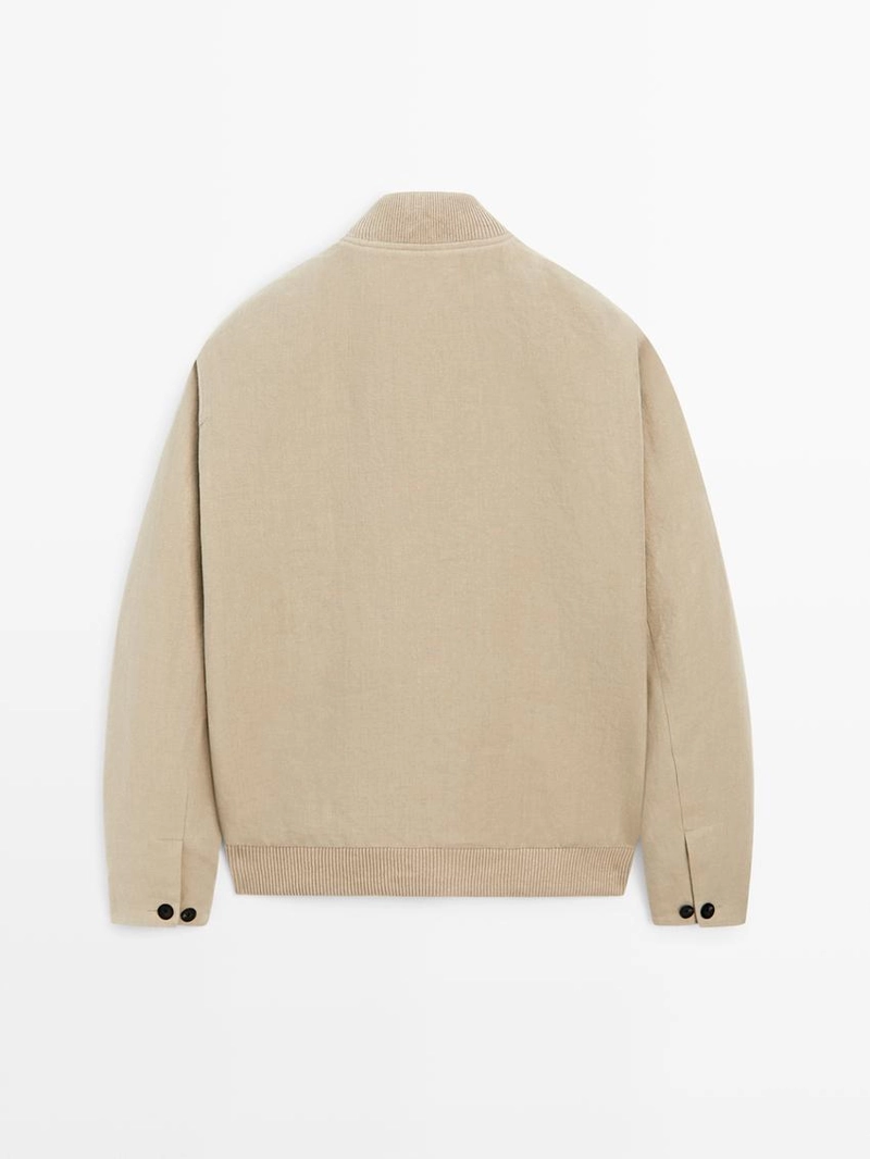 Куртка-бомбер из льна