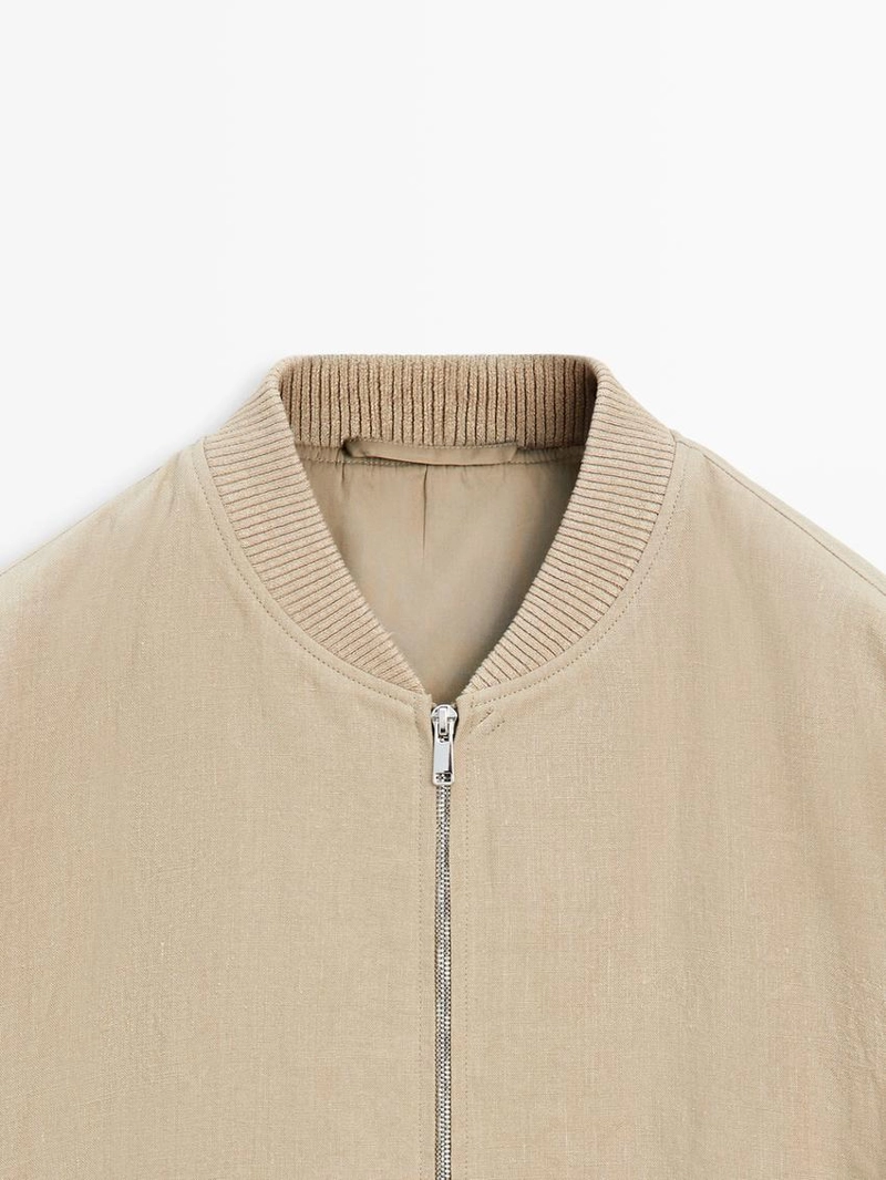 Куртка-бомбер из льна