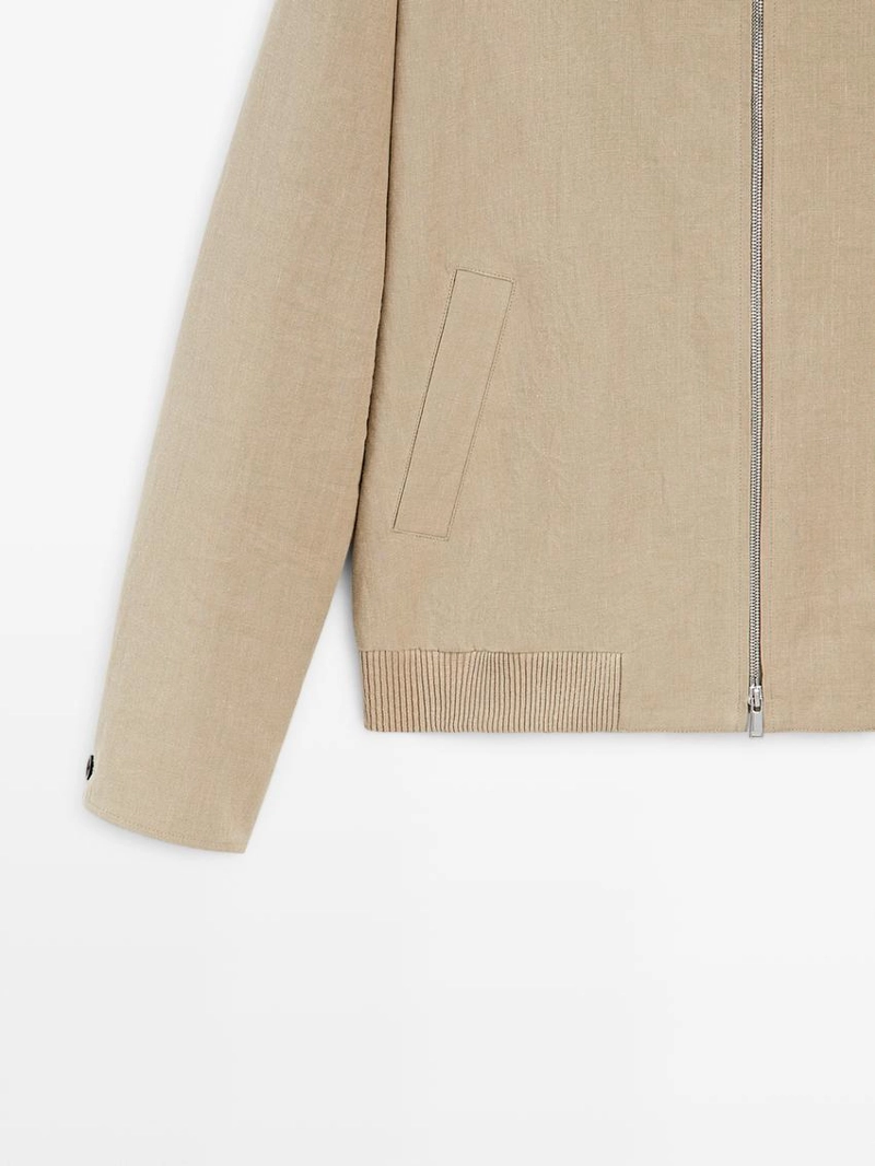 Куртка-бомбер из льна