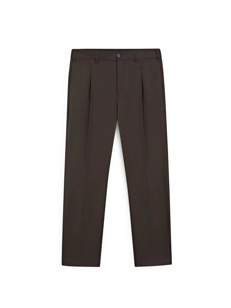 Брюки из шерстяной смеси свободного кроя