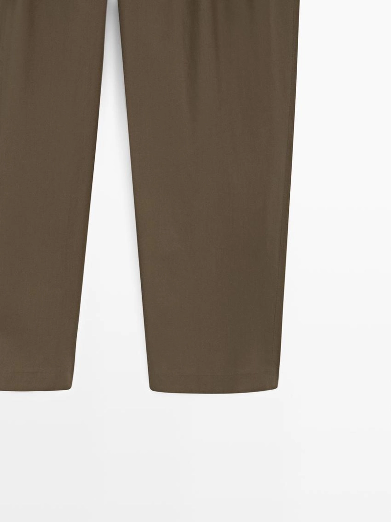 Хлопковые брюки с двойными стрелами