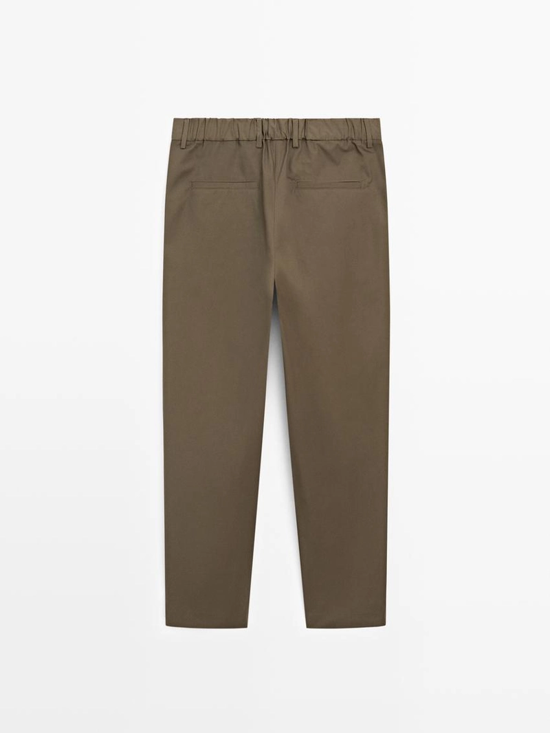 Хлопковые брюки с двойными стрелами