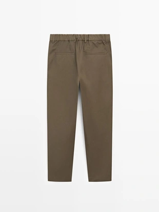 Хлопковые брюки с двойными стрелами- Заказать в России