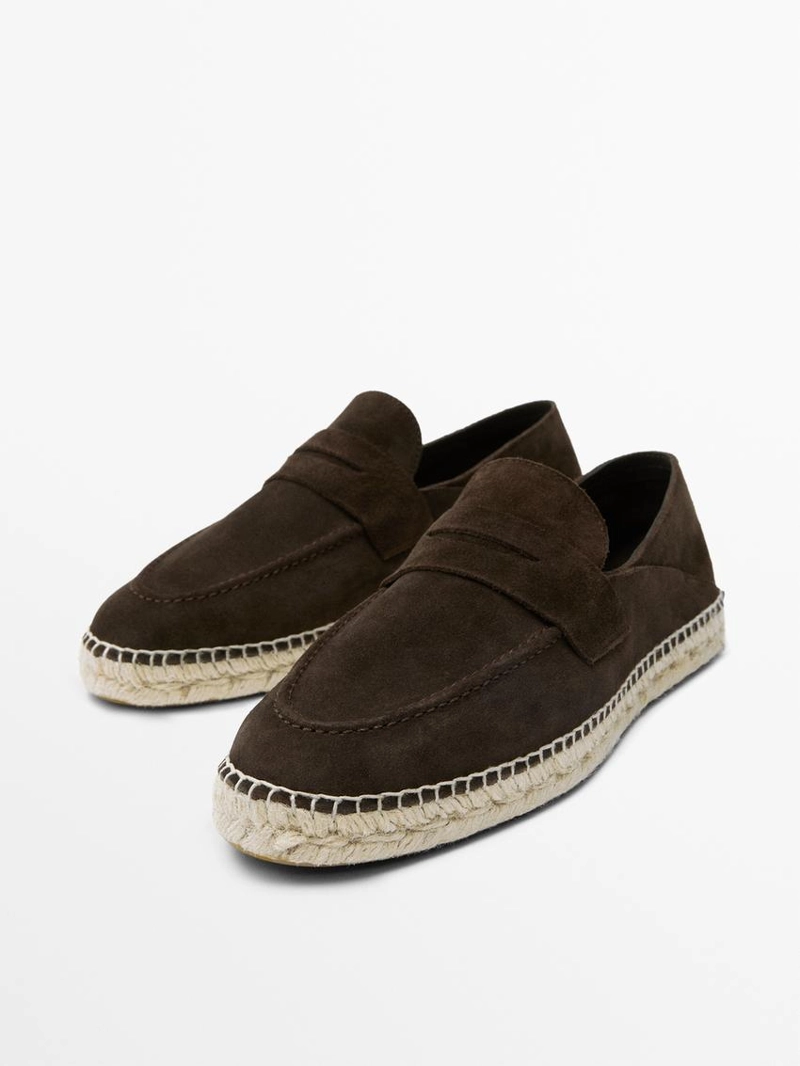 Эспадрильи из деликатной кожи с лоферами