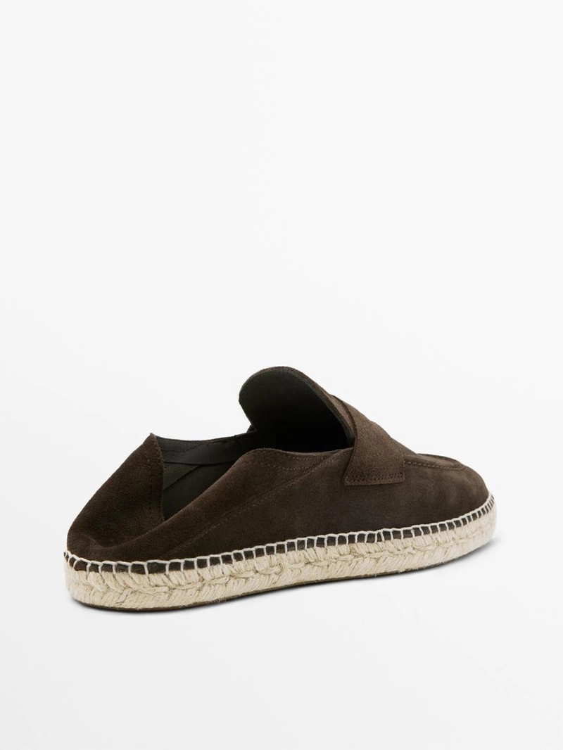 Эспадрильи из деликатной кожи с лоферами