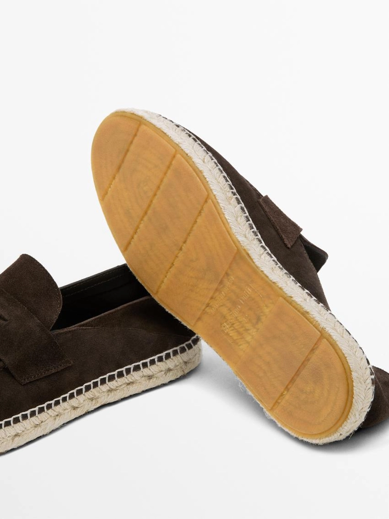 Эспадрильи из деликатной кожи с лоферами