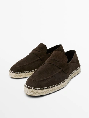 Эспадрильи из деликатной кожи с лоферами- Заказать в России