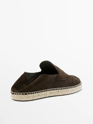 Эспадрильи из деликатной кожи с лоферами- Заказать в России