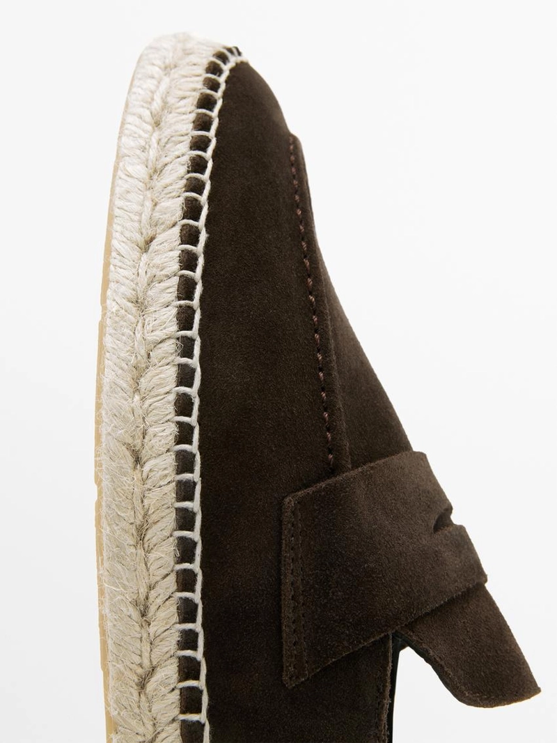 Эспадрильи из деликатной кожи с лоферами