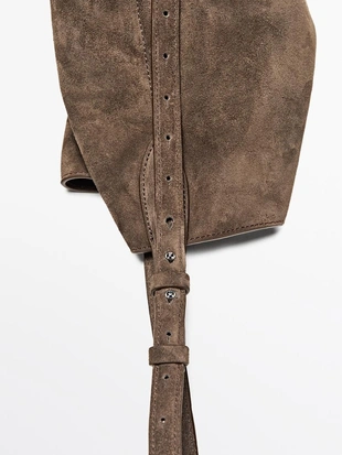 Мини-сумка из кожи и замши- Заказать в России