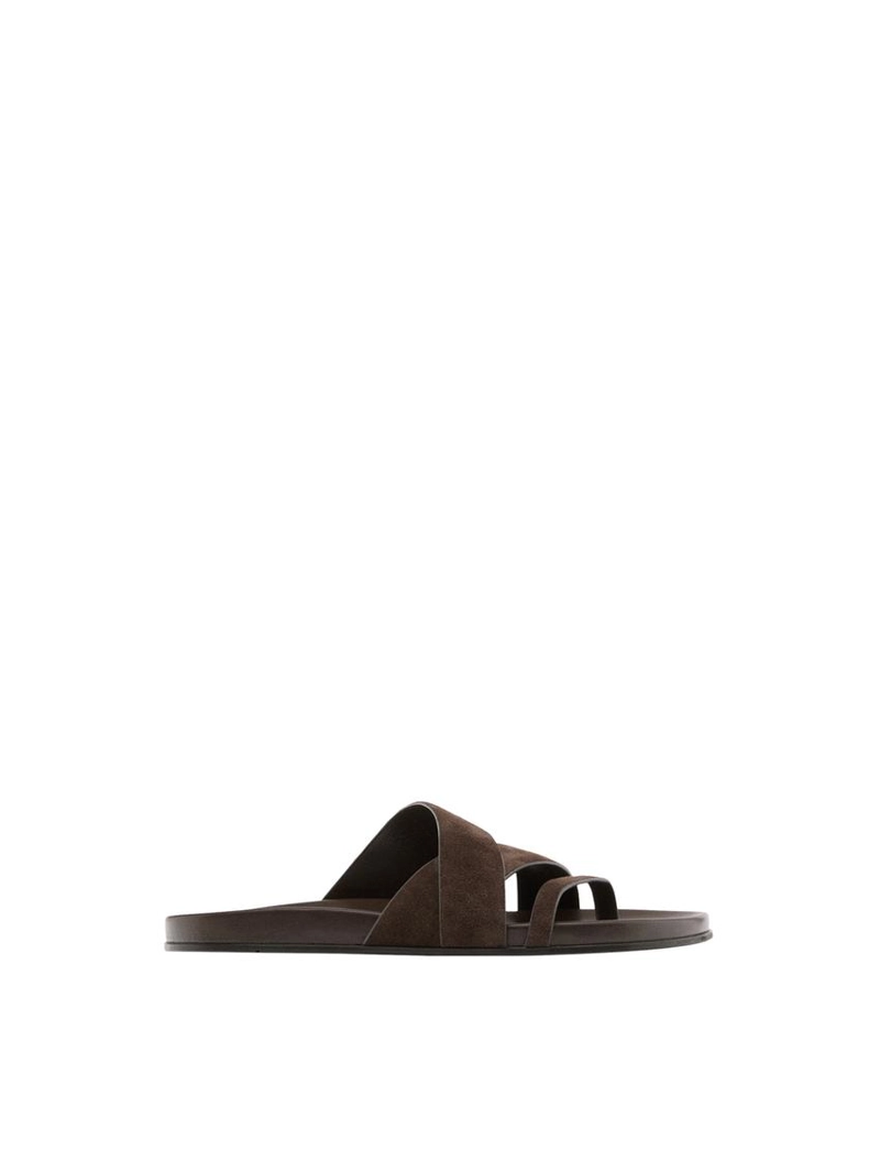 Сандалии на кожаной подошве