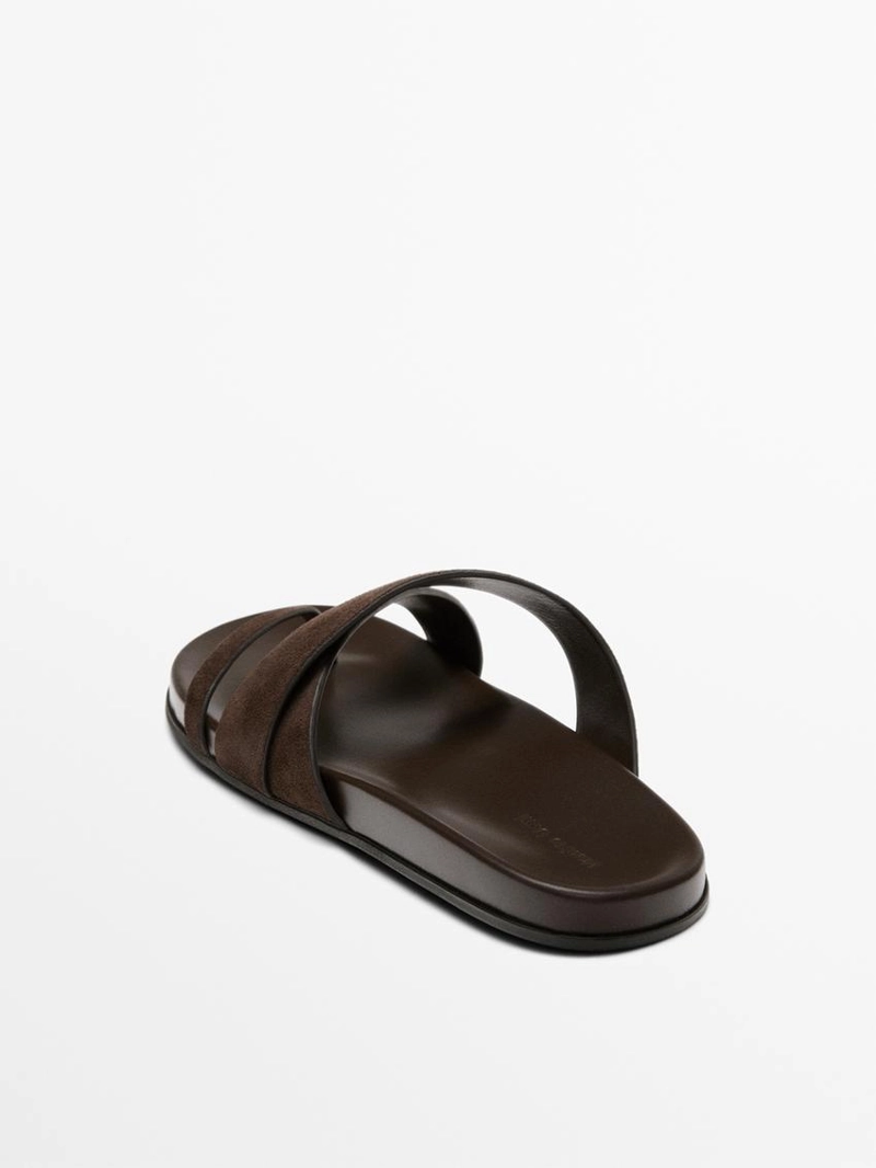 Сандалии на кожаной подошве