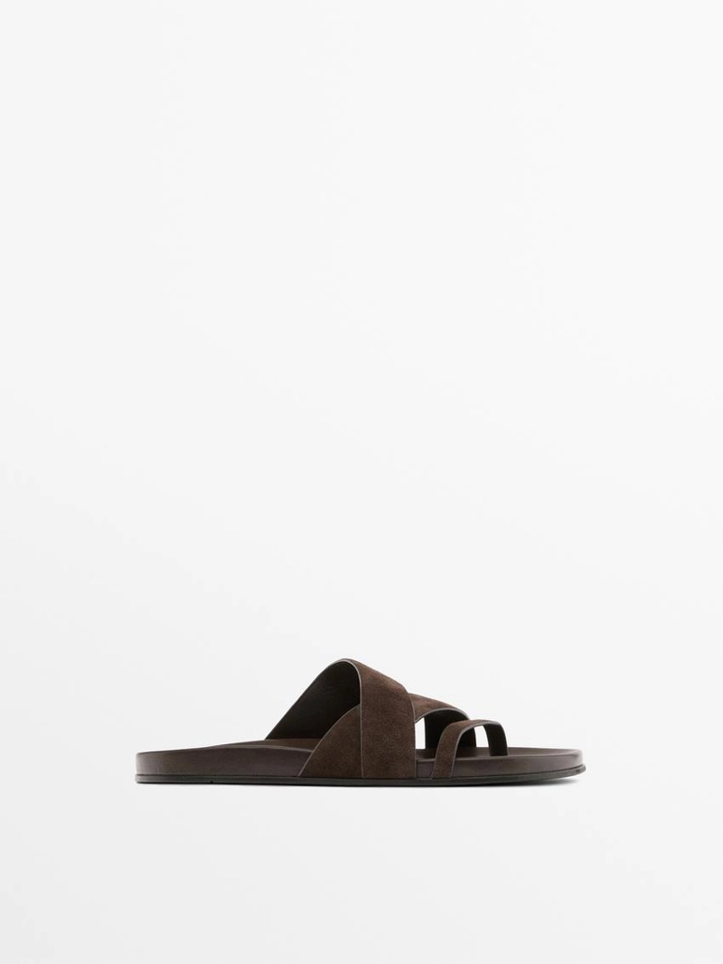 Сандалии на кожаной подошве