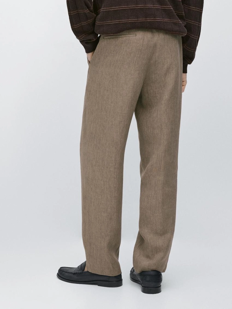 Брюки костюмные из льна